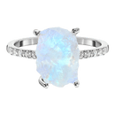 Raw crystal ring - ritzy moonstone - raw crystal ring