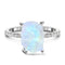 Raw crystal ring - ritzy moonstone - 925 sterling silver / 5