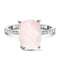 Raw crystal ring - ritzy rose quartz - 925 sterling silver /
