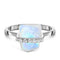 Raw crystal ring - sassy moonstone - 925 sterling silver / 5