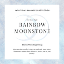 Raw moonstone ring & twinkling band - duo bundle