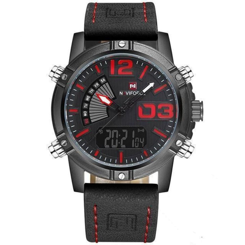 Reserves Military Analog-Digital Watch - Red
