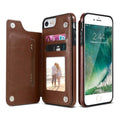 Retro leather iphone case - brown / for iphone 7 8