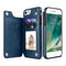 Retro leather iphone case - blue / for iphone 7 8