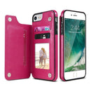 Retro leather iphone case - hot pink / for iphone 7 8