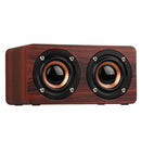 Retro wooden design portal bluetooth speaker - burgundy - 