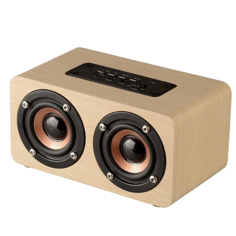 Retro wooden design portal bluetooth speaker - wood - 