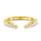 Ring - cascade band - 14kt yellow gold vermeil / 5 - white 