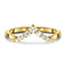 Ring - manifest band - 14kt yellow gold vermeil / 5 - white 