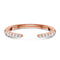Ring - twinkling band - 14kt rose gold vermeil / 5 - white 