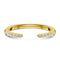 Ring - twinkling band - 14kt yellow gold vermeil / 5 - white