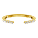 Ring - twinkling band - white topaz band