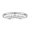 Ring - wreath band - 925 sterling silver / 5 - white topaz 