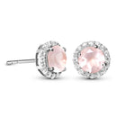 Rose quartz earrings - venus studs - rose quartz earrings