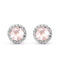 Rose quartz earrings - venus studs - 925 sterling silver - 