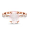 Rose quartz ring - harlow - 14kt rose gold vermeil / 5 - 