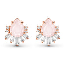 Rose quartz white topaz earrings - maxime - 14kt rose gold 