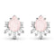 Rose quartz white topaz earrings - maxime - 925 sterling 