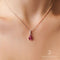 Ruby necklace sway - july birthstone - ruby necklace