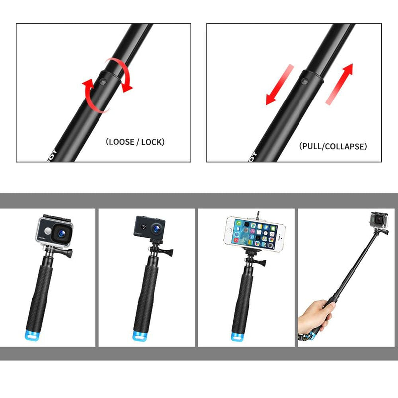 Shoot action camera selfie accessories set for gopro hero 6 