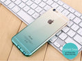 Silicone multi-colored iphone case - gradient green / for 