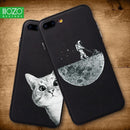 Space moon & cats iphone case