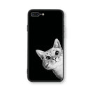 Space moon & cats iphone case - curious cat / for iphone 7