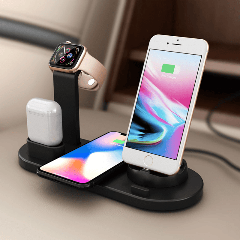 Supercharge 4in1 wireless charging station - black