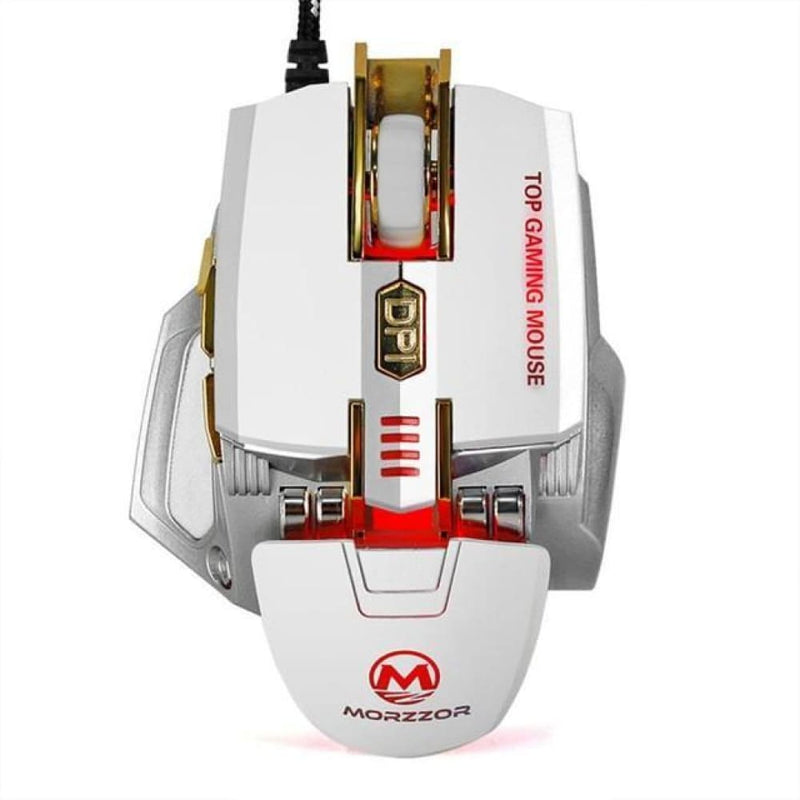 Top quality gaming usb 7d buttons 4000 dpi mouse - white - 