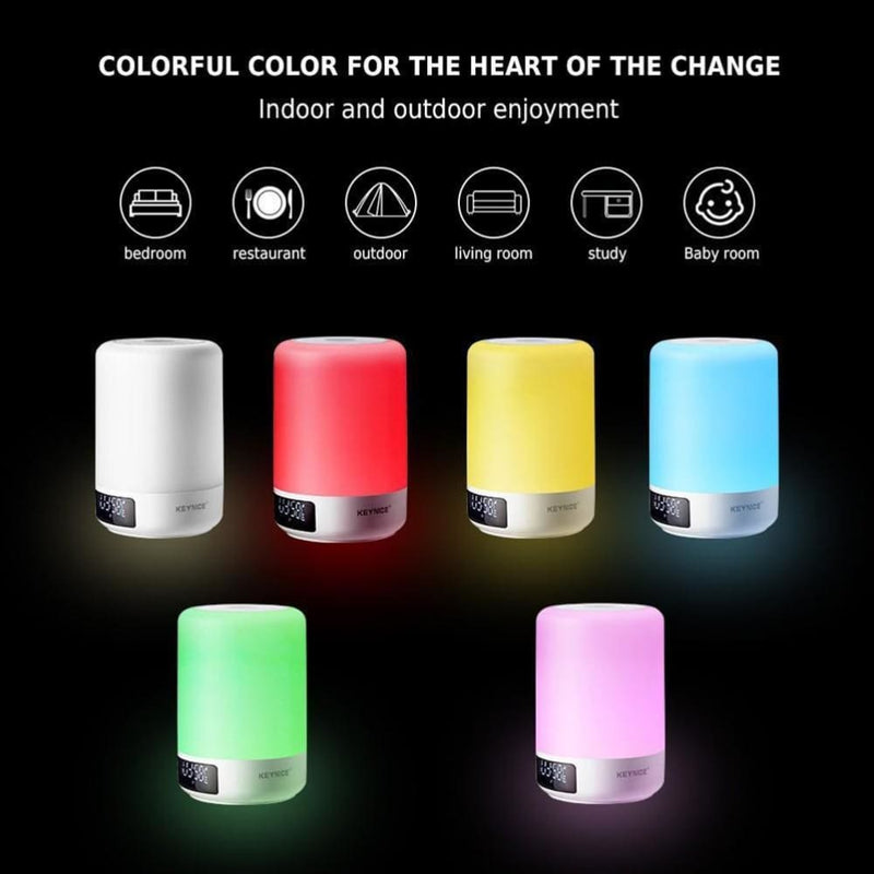 Touch control colorful led heavy bass wireless bluetooth 