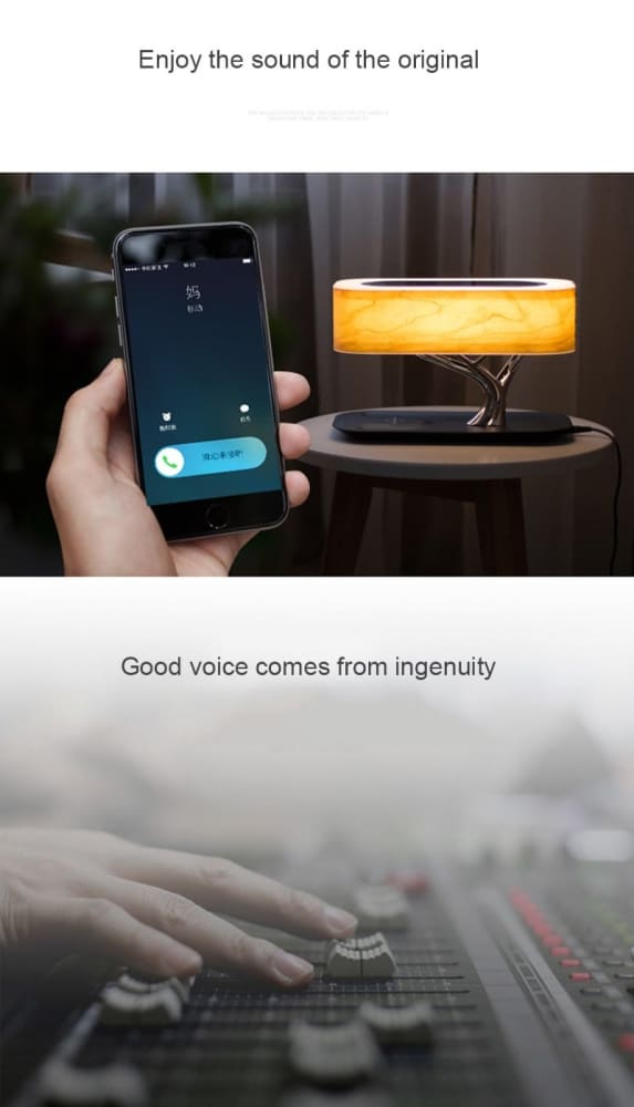 Lamp Of Life. Night Lamp, Bluetooth Speaker, Mobile Phone Wireless Charging(QI) - ELECTRONICS-HEAVEN