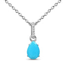 Turquoise necklace sway - december birthstone - 925 sterling