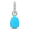 Turquoise pendant sway - december birthstone - 925 sterling 