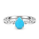 Turquoise ring essence - december birthstone - 925 sterling 