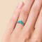 Turquoise ring - sovereign band - turquoise ring
