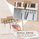 Under-cabinet hanger rack (6-hook) - kitchen & dining