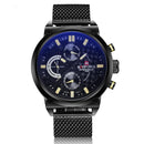 Vector Fashion Chronograph Watch - Black