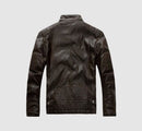 Velvet thick warm wash men’s leather jacket