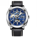 Venal Automatic Skeleton Watch - Blue Silver