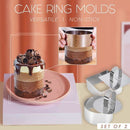Versatile mousse cake ring molds set - set a - kitchen