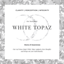 White topaz necklace sway - april birthstone - white topaz 