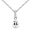 White topaz necklace sway - april birthstone - 925 sterling 