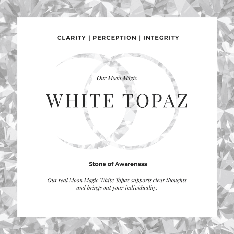 White topaz ring - arc band - white topaz band