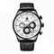 Wilder Leather Chronograph Watch - Silver
