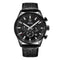 Wilder Leather Chronograph Watch - Black