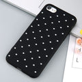 Wine red polka dot iphone case - black / for iphone 7