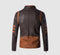 Winter punk motorcycle biker men’s leather jacket