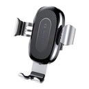 Wireless charger and car phone holder - silver - wireless 
