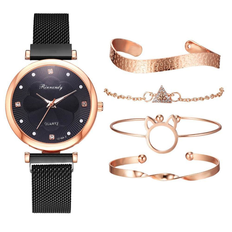 Women’s Magnetic Rose Gold Quarts Wrist Watch. Model A - 