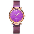 Women’s Magnetic Rose Gold Wrist Watch. Model A - Purple